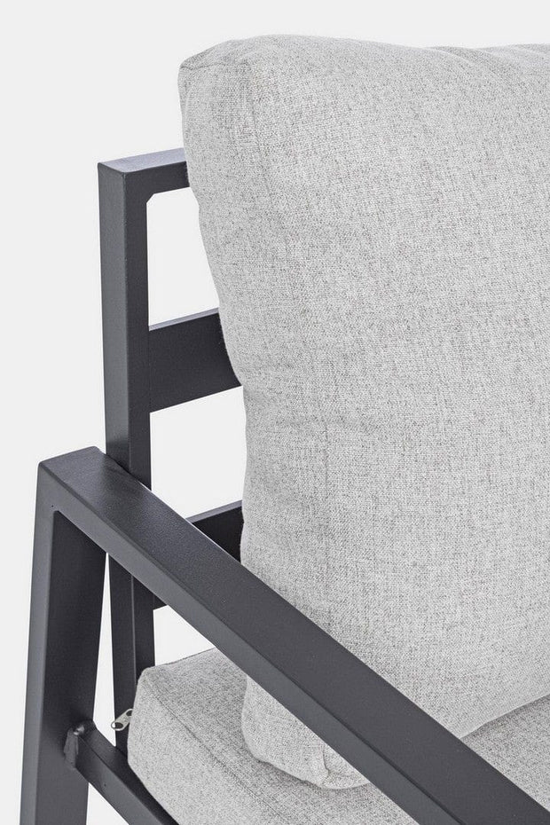 Set da giardino 4 posti con tavolino Lorillard Grigio (5)