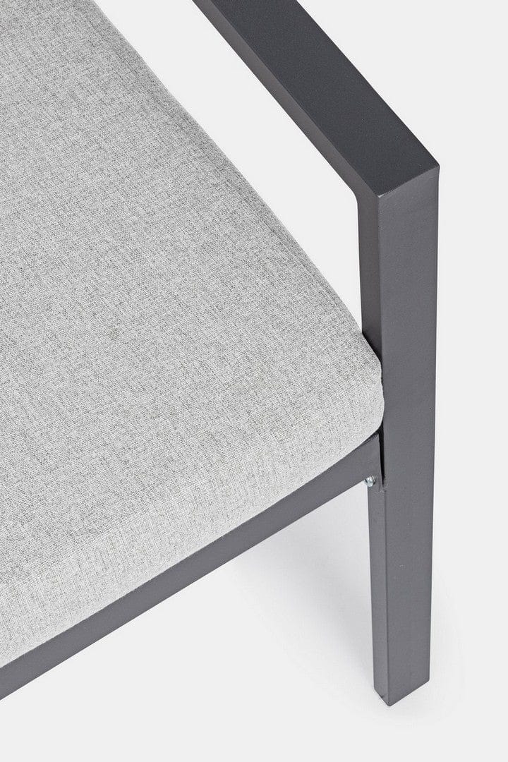 Set da giardino 4 posti con tavolino Lorillard Grigio (6)