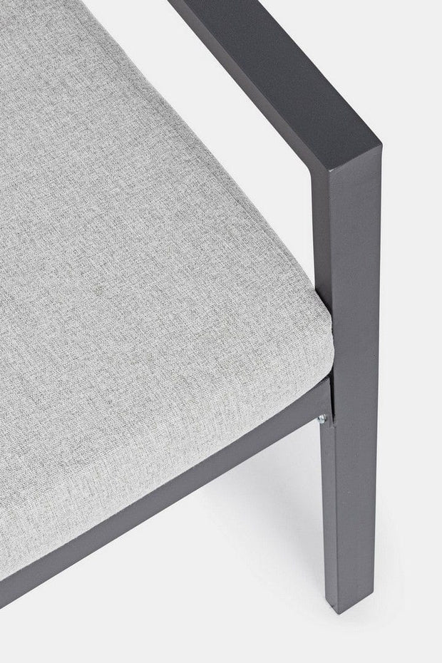 Set da giardino 4 posti con tavolino Lorillard Grigio (6)