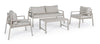 Set da giardino 4 posti con tavolino Lorillard Grigio