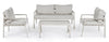 Set da giardino 4 posti con tavolino Lorillard Grigio (1)
