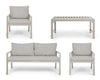 Set da giardino 4 posti con tavolino Lorillard Grigio (3)