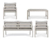 Set da giardino 4 posti con tavolino Lorillard Grigio (4)