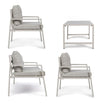 Set da giardino 4 posti con tavolino Lorillard Grigio (5)