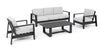 Set da giardino 5 posti con tavolino Baltic Grigio