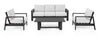 Set da giardino 5 posti con tavolino Baltic Grigio (1)