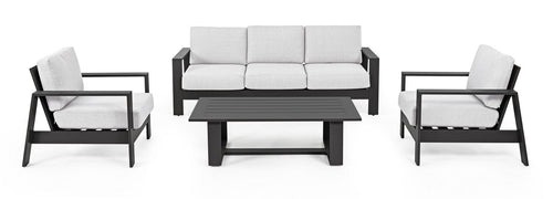 Set da giardino 5 posti con tavolino Baltic Grigio (1)