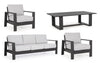 Set da giardino 5 posti con tavolino Baltic Grigio (2)