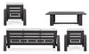 Set da giardino 5 posti con tavolino Baltic Grigio (3)