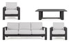 Set da giardino 5 posti con tavolino Baltic Grigio (4)
