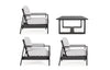 Set da giardino 5 posti con tavolino Baltic Grigio (5)
