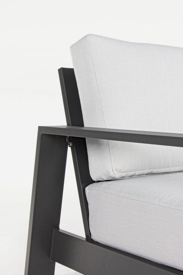 Set da giardino 5 posti con tavolino Baltic Grigio (6)