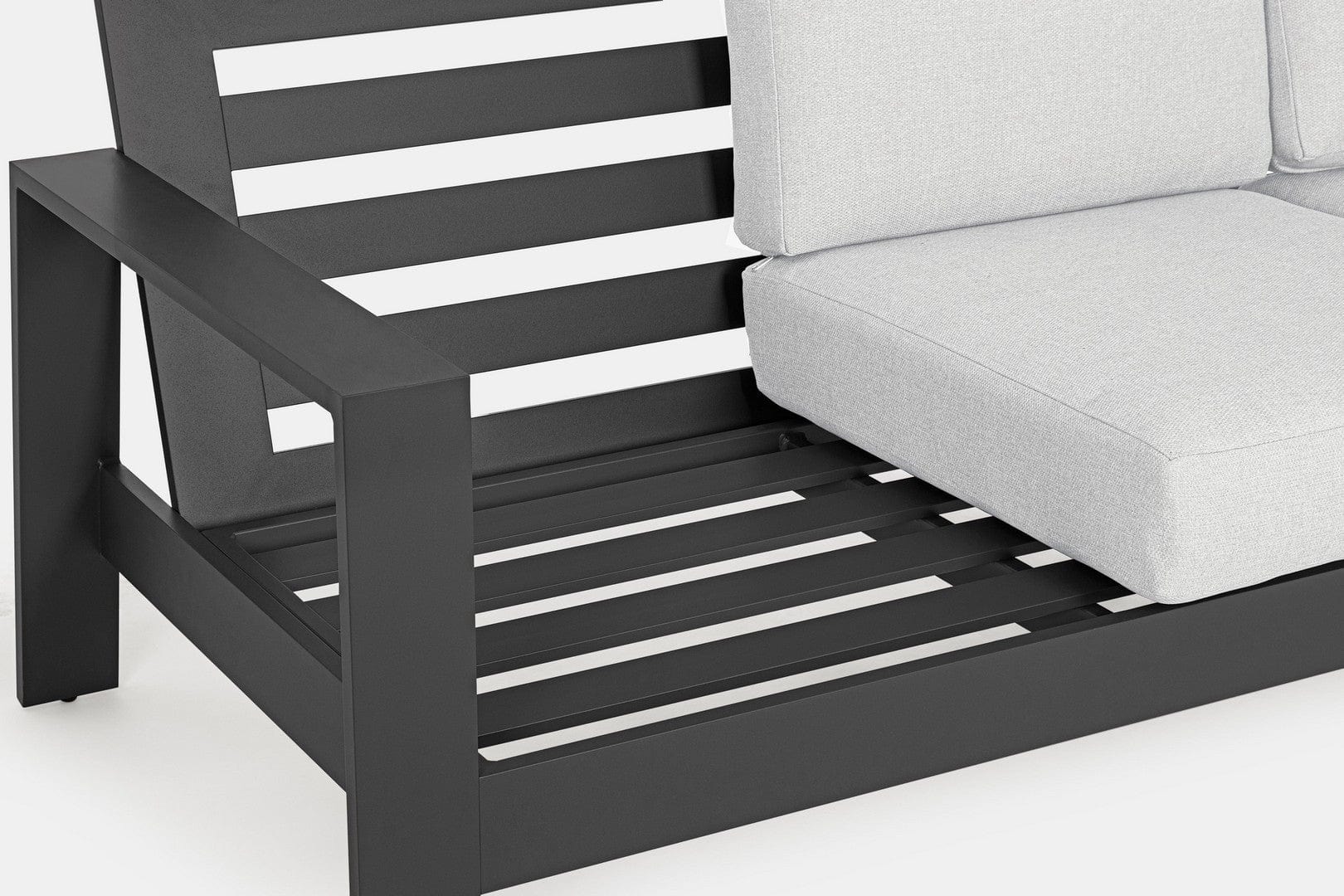 Set da giardino 5 posti con tavolino Baltic Grigio (8)