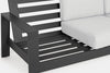 Set da giardino 5 posti con tavolino Baltic Grigio (8)