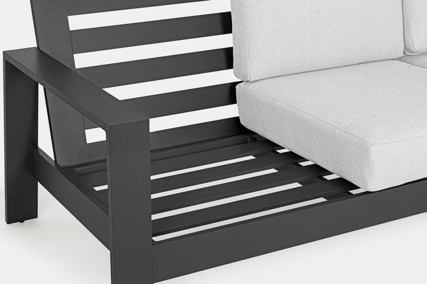 Set da giardino 5 posti con tavolino Baltic Grigio (8)