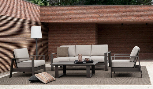 Set da giardino 5 posti con tavolino Baltic Grigio