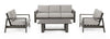 Set da giardino 5 posti con tavolino Baltic Grigio (2)