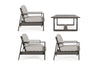 Set da giardino 5 posti con tavolino Baltic Grigio (6)