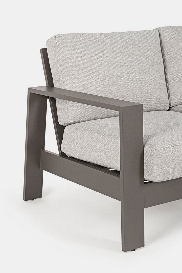 Set da giardino 5 posti con tavolino Baltic Grigio (7)