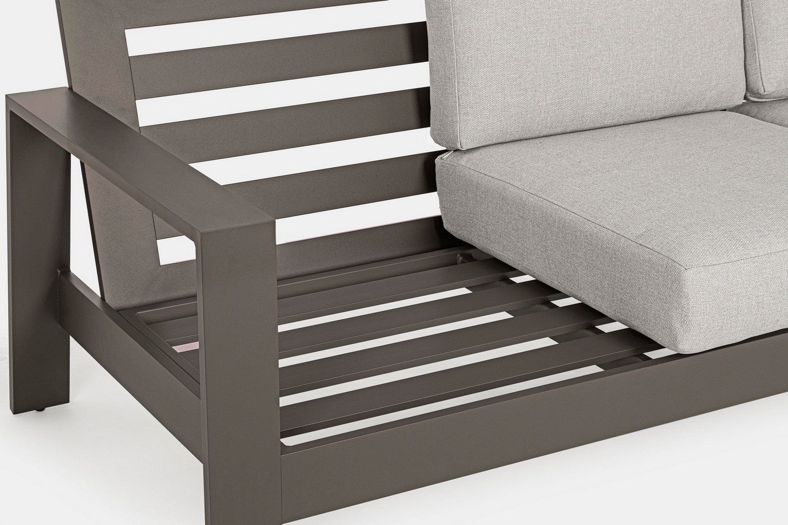 Set da giardino 5 posti con tavolino Baltic Grigio (9)