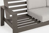 Set da giardino 5 posti con tavolino Baltic Grigio (9)