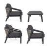 Set da giardino 5 posti con tavolino Cordova Antracite (7)