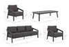 Set da giardino 5 posti con tavolino Cordova Antracite (12)