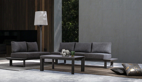 Set da giardino 5 posti con tavolino Konnor Antracite (1)