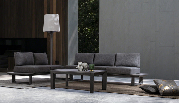 Set da giardino 5 posti con tavolino Konnor Antracite (1)