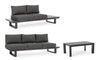Set da giardino 5 posti con tavolino Konnor Antracite (6)