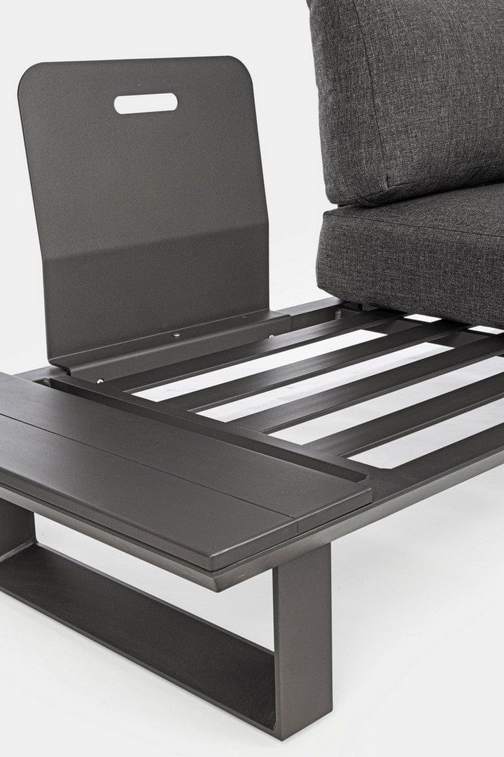 Set da giardino 5 posti con tavolino Konnor Antracite (11)