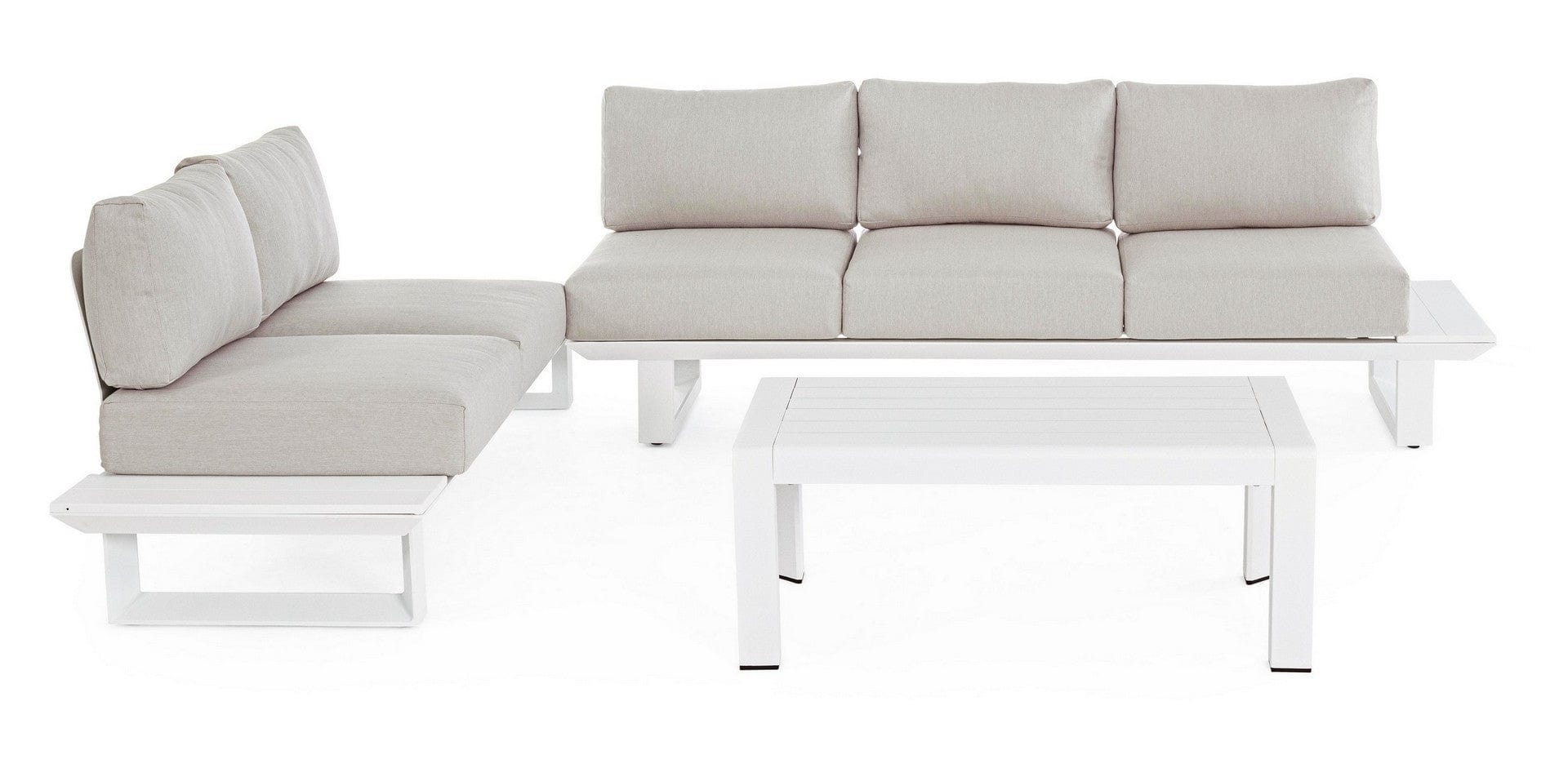 Set da giardino 5 posti con tavolino Konnor Grigio