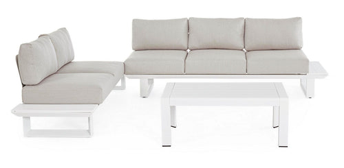 Set da giardino 5 posti con tavolino Konnor Grigio