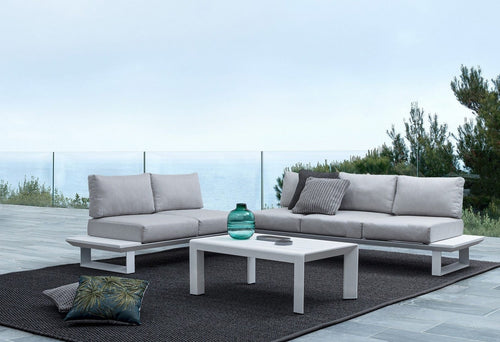 Set da giardino 5 posti con tavolino Konnor Grigio (1)