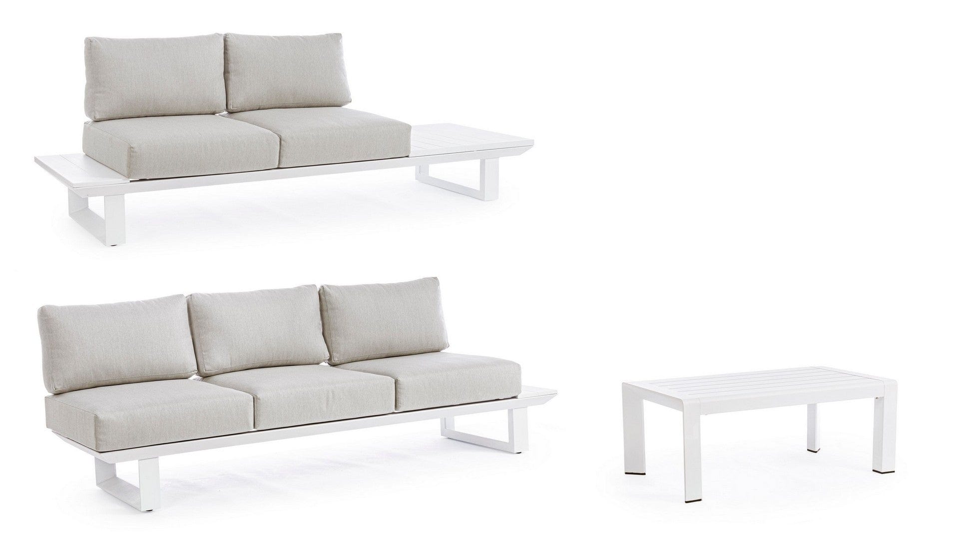 Set da giardino 5 posti con tavolino Konnor Grigio (3)