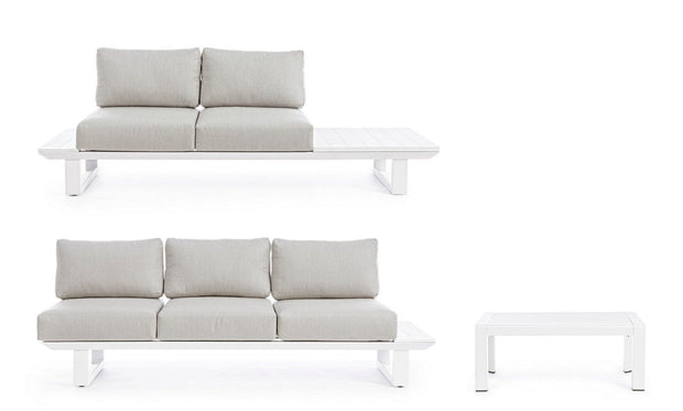Set da giardino 5 posti con tavolino Konnor Grigio (4)