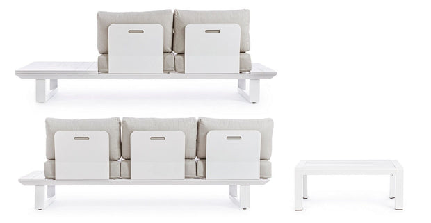 Set da giardino 5 posti con tavolino Konnor Grigio (5)