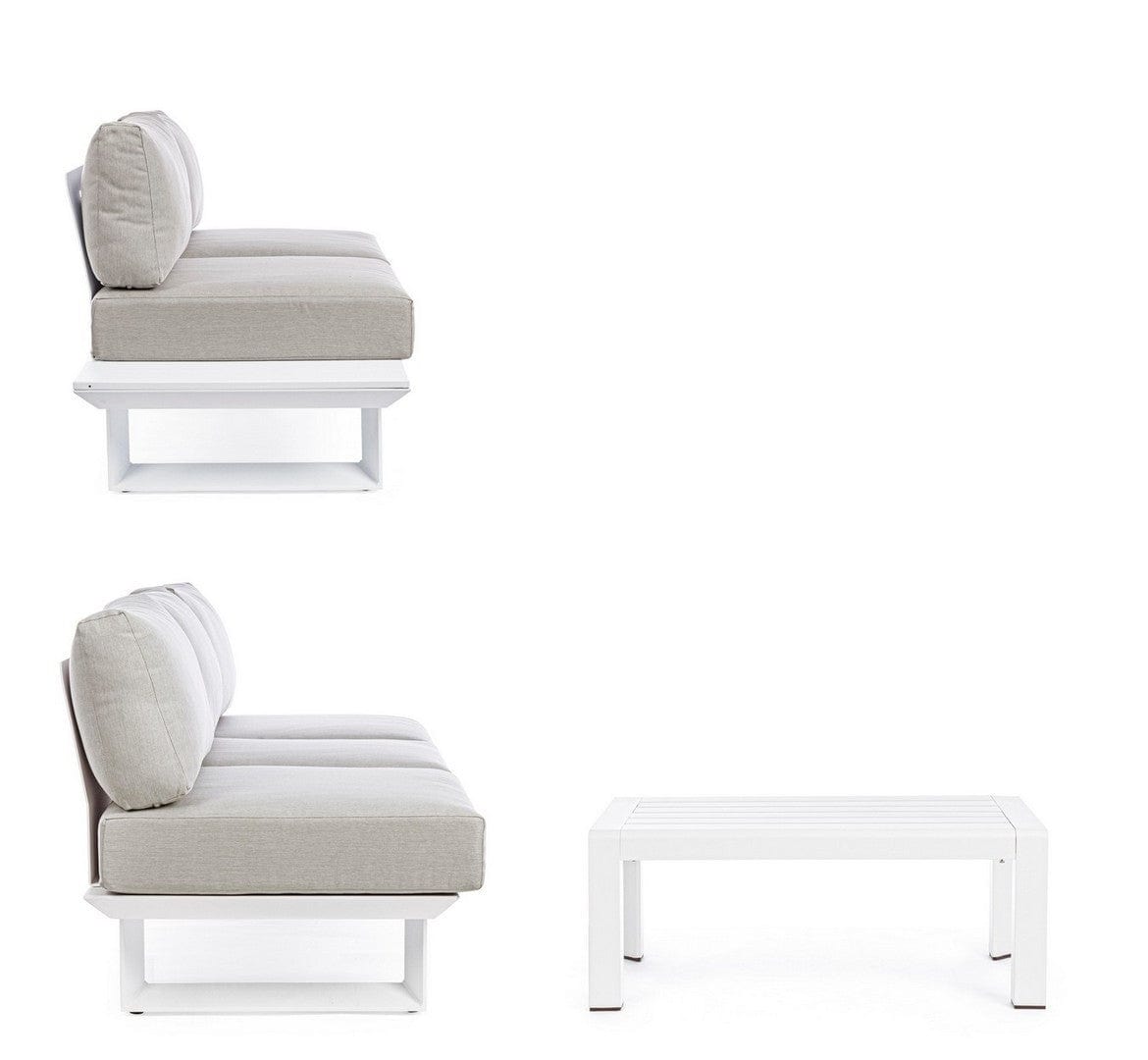 Set da giardino 5 posti con tavolino Konnor Grigio (6)