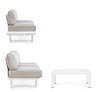 Set da giardino 5 posti con tavolino Konnor Grigio (6)