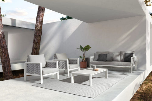 Set da giardino 5 posti con tavolino Otavio Grigio (1)