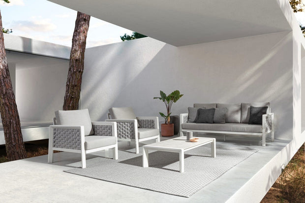 Set da giardino 5 posti con tavolino Otavio Grigio (1)