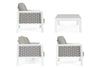 Set da giardino 5 posti con tavolino Otavio Grigio (9)