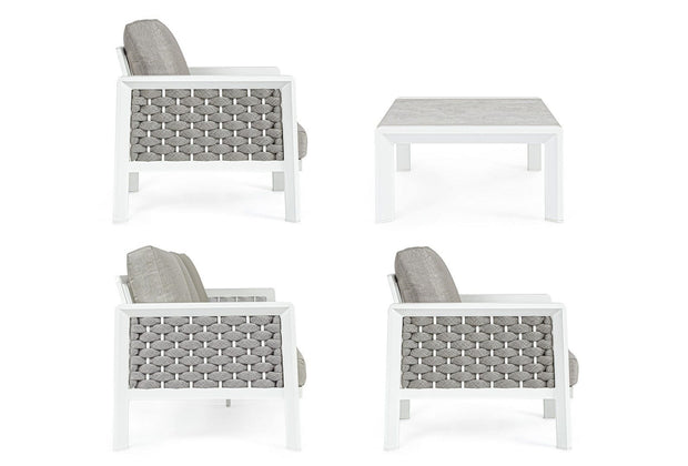 Set da giardino 5 posti con tavolino Otavio Grigio (9)