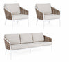 Set da giardino 5 posti Maribela Bianco (4)