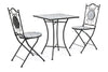 Set da giardino con 2 sedie ed un tavolo pieghevoli Erice Square Multicolore
