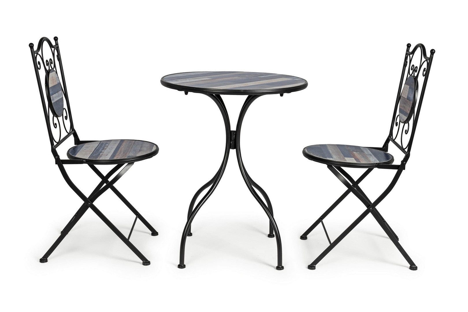 Set da giardino con 2 sedie ed un tavolo pieghevoli Huston Multicolore (1)
