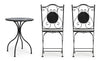 Set da giardino con 2 sedie ed un tavolo pieghevoli Huston Multicolore (5)