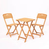 Set da giardino con 2 sedie ed un tavolo pieghevoli MY002 Naturale