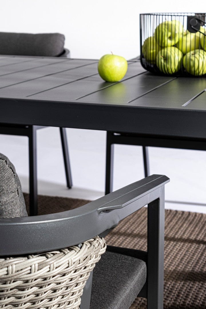 Set da giardino con tavolo e 6 sedie Cordova Antracite (2)