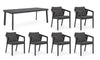 Set da giardino con tavolo e 6 sedie Cordova Antracite (4)